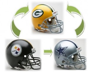 Packers Cowboys Steelers