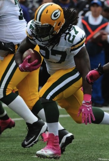 Packers running back Eddie Lacy enjoyed his first career 100-yard rushing day against the Baltimore Ravens.