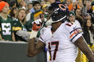 Bears receiver Alshon Jeffery has developed into one of the league's top big targets in his second season.