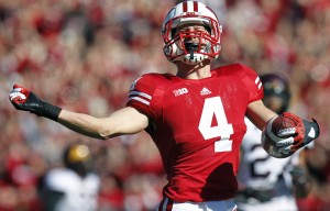 Jared Abbrederis was taken in the fifth round by the Packers. He is second all-time at Wisconsin with 3,140 career receiving yards.