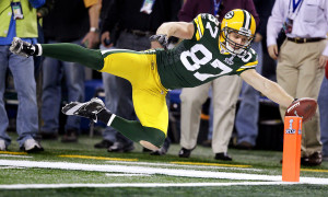 Jordy Nelson picked a pretty good time to break out. He caught nine passes for 140 yards and a touchdown in a Super Bowl XLV win. 