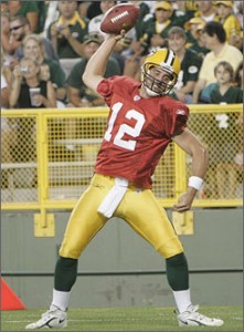 Aaron Rodgers at Packers Family Night