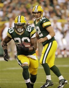 Packers running back Alex Green