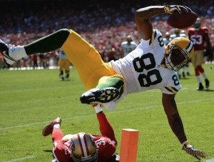 Packers tight end Jermichael Finley was a positive for the Packers, except for one play that landed him on the Lame Calls list.