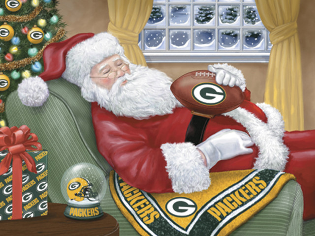 Packers Santa Visits Lambeau Field